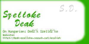 szelloke deak business card